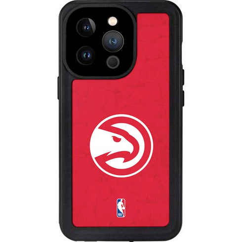 NBA Atlanta Hawks Distressed iPhone 15 Pro Waterproof Case